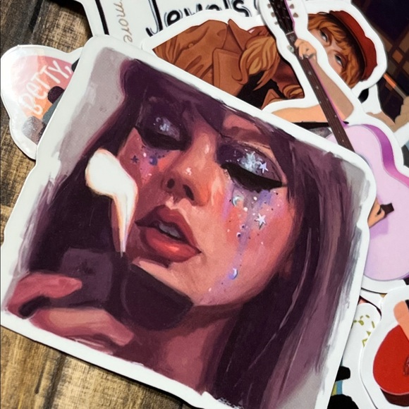 5for$10 Vibrant Singer Taylor Swift 50Pc Album Stickers Stick on Notebook - Picture 3 of 5